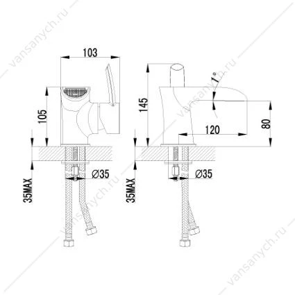 Смеситель Lemark Atlantiss LM3246C для раковины