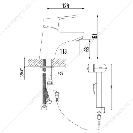Смеситель Lemark Luna LM4116C для раковины и биде