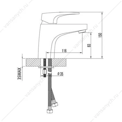 Смеситель Lemark Shift LM4306C для раковины
