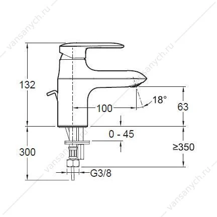 Смеситель для раковины KUMIN E99980-CP