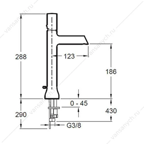 Смеситель для раковины высокий TOOBI E8960-CP