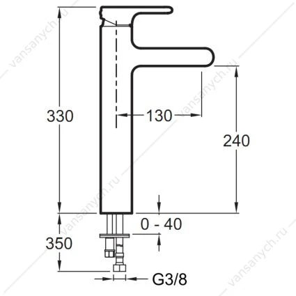 Смеситель для раковины высокий SINGULIER E10861-CP