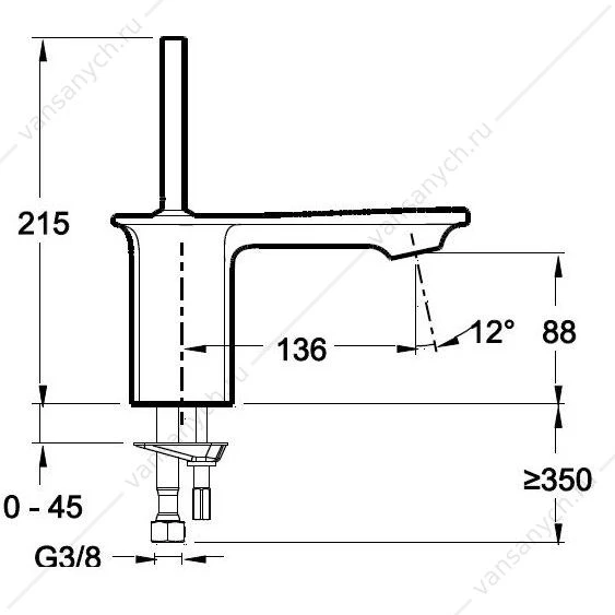 Смеситель для раковины STANCE E14760-CP