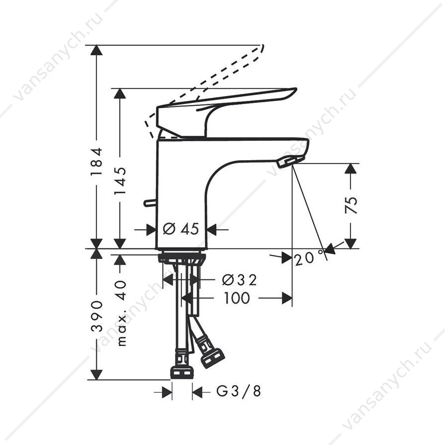 Смеситель для раковины Hansgrohe Logis E 70 71160000