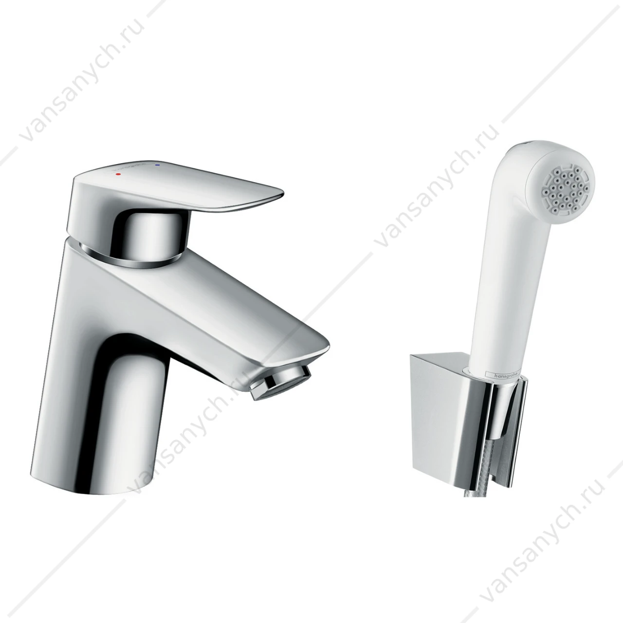 Смеситель Hansgrohe Logis для раковины 70 мм с гигиеническим душем