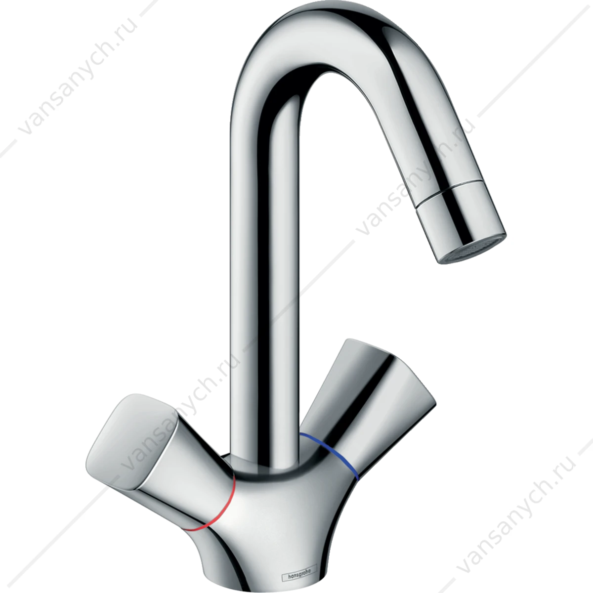 Смеситель Hansgrohe Logis для раковины с двумя рукоятками, со сливным гарнитуром