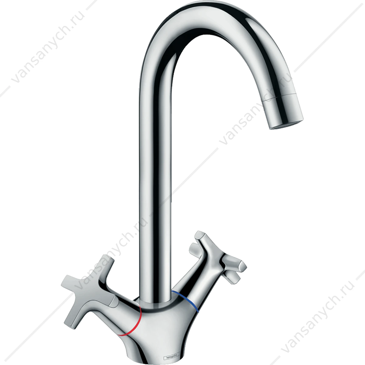 Смеситель Hansgrohe Logis 220 для кухни с двумя рукоятками 71285000