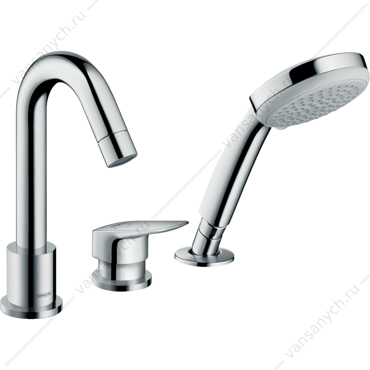Смеситель Hansgrohe Logis для ванны на 3 отверстия, внешняя часть