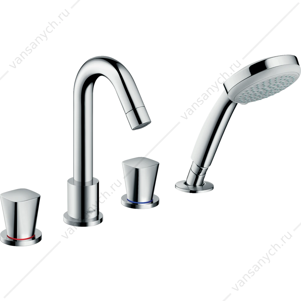 Смеситель Hansgrohe Logis для ванны на 4 отверстия 71314000