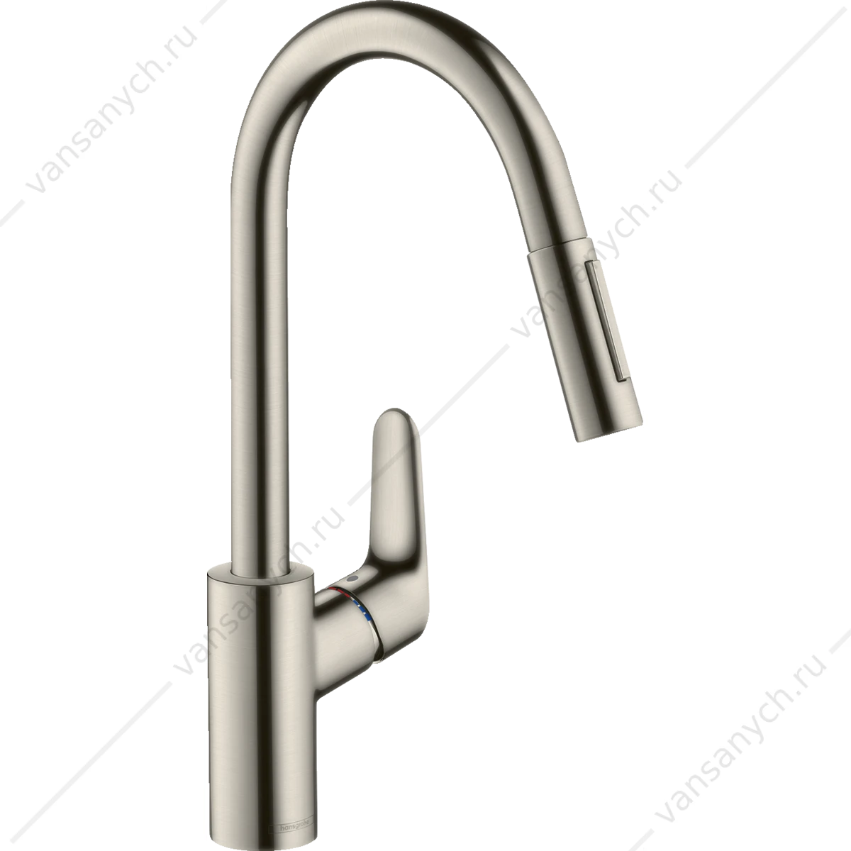 Смеситель для кухни Hansgrohe Focus 240 с выдвижным изливом (под сталь)