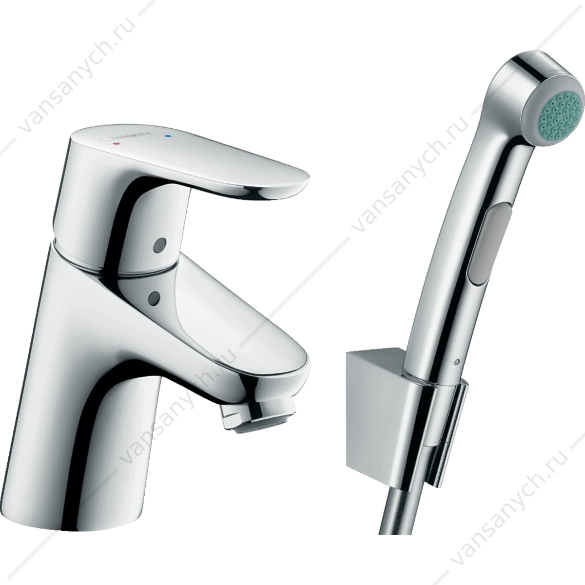 Смеситель для раковины Hansgrohe Focus 70 мм с гигиеническим душем