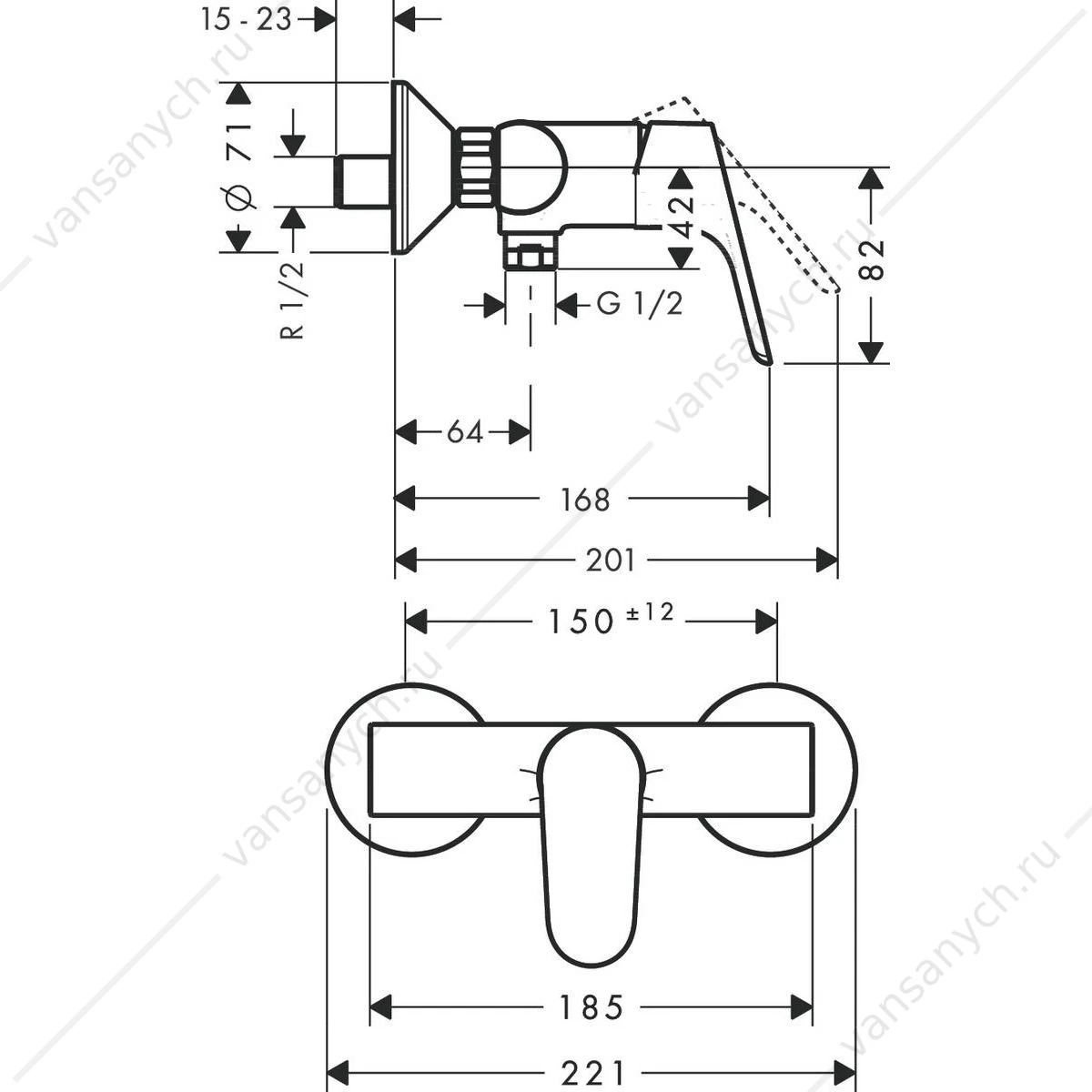 Смеситель для душа Hansgrohe Focus 31960000