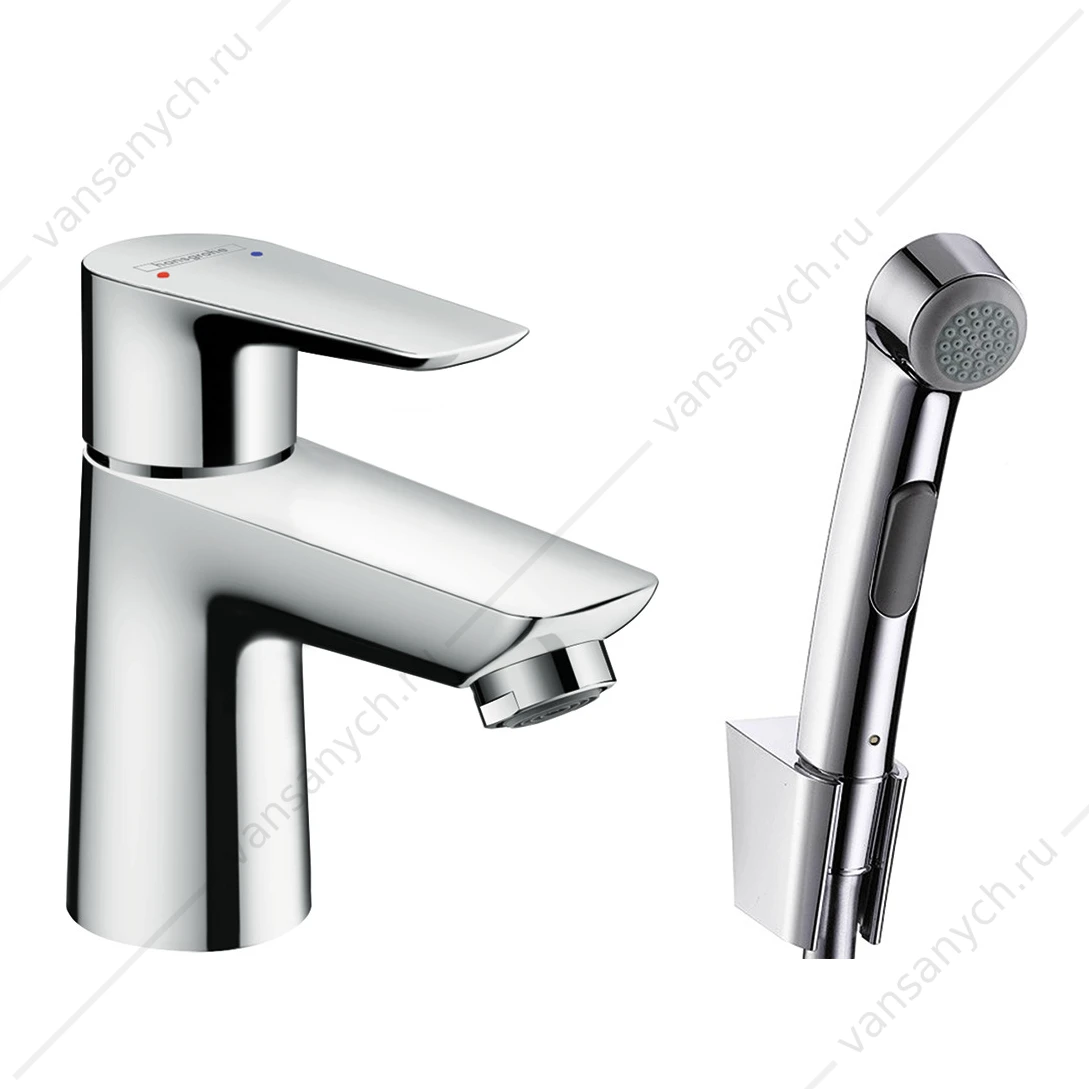 Смеситель для раковины Hansgrohe Talis E 80 с гигиеническим душем