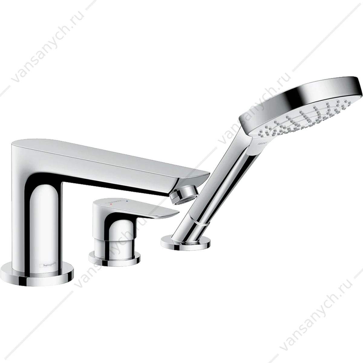 Смеситель на борт ванны Hansgrohe Talis E на 3 отверстия