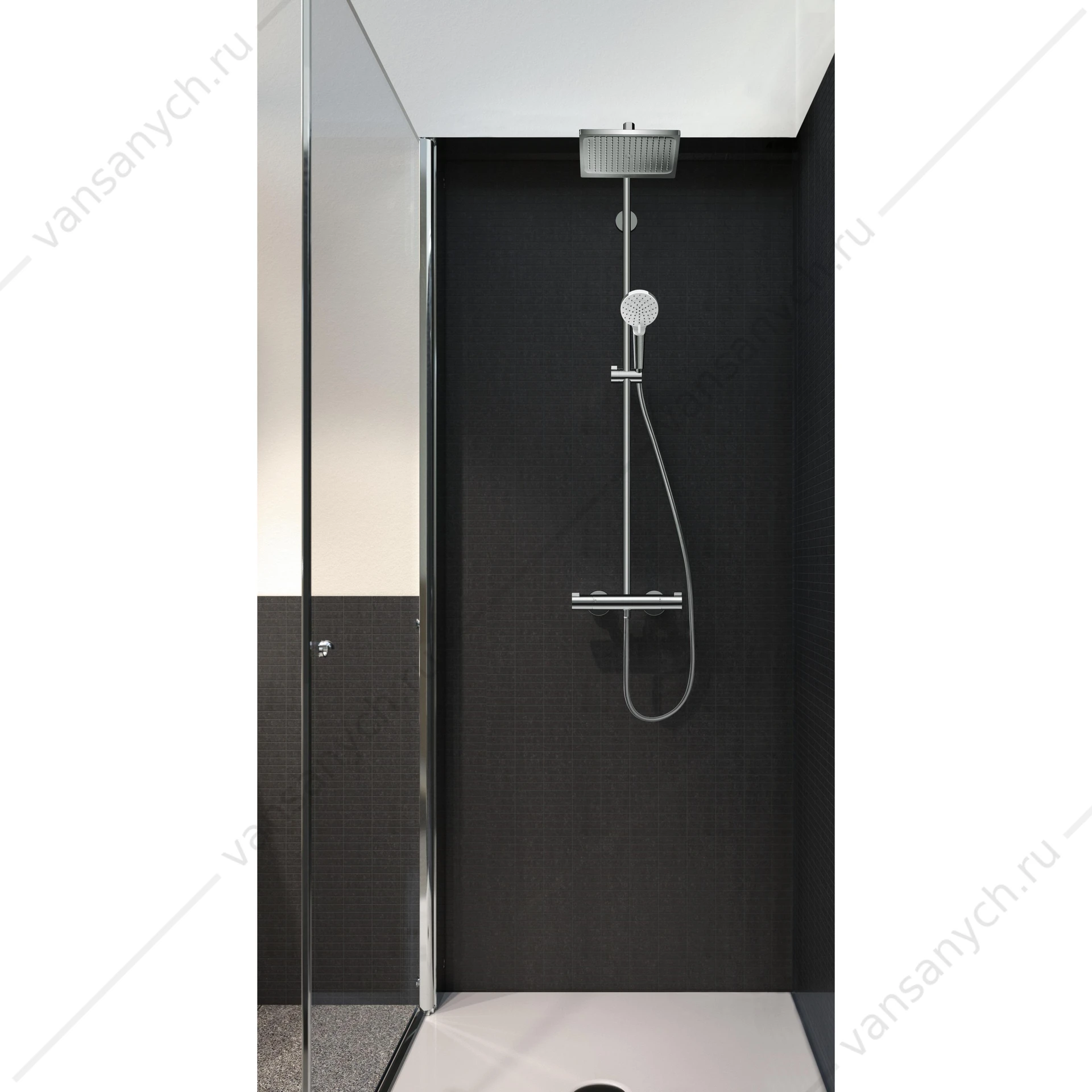 Душевая система с термостатом Hansgrohe Crometta Е 240 1jet Showerpipe 27271000