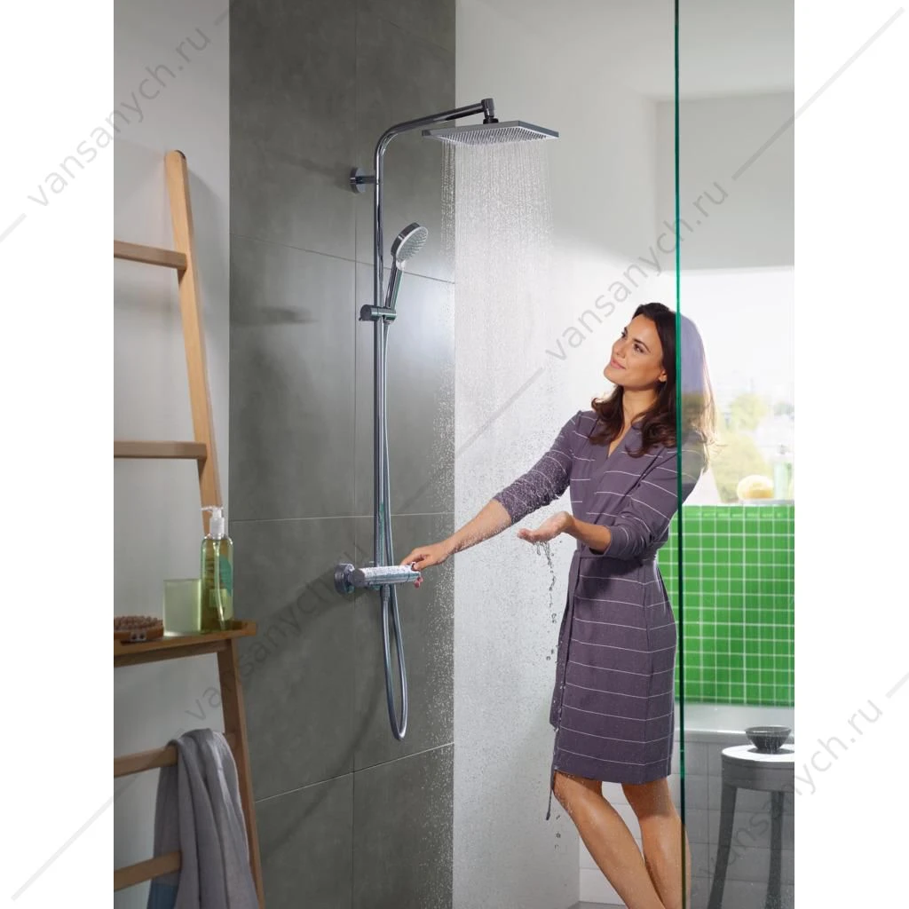Душевая система с термостатом Hansgrohe Crometta Е 240 1jet Showerpipe 27271000
