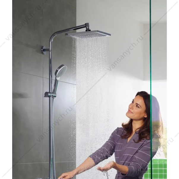 Душевая система Hansgrohe Crometta Е 240 1jet Showerpipe Reno Ecosmart 27289000