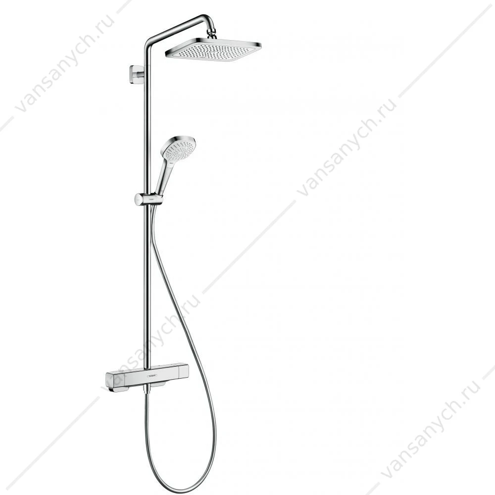 Душевая система с термостатом и тропическим душем Hansgrohe Croma E Showerpipe 280 1jet 27630000