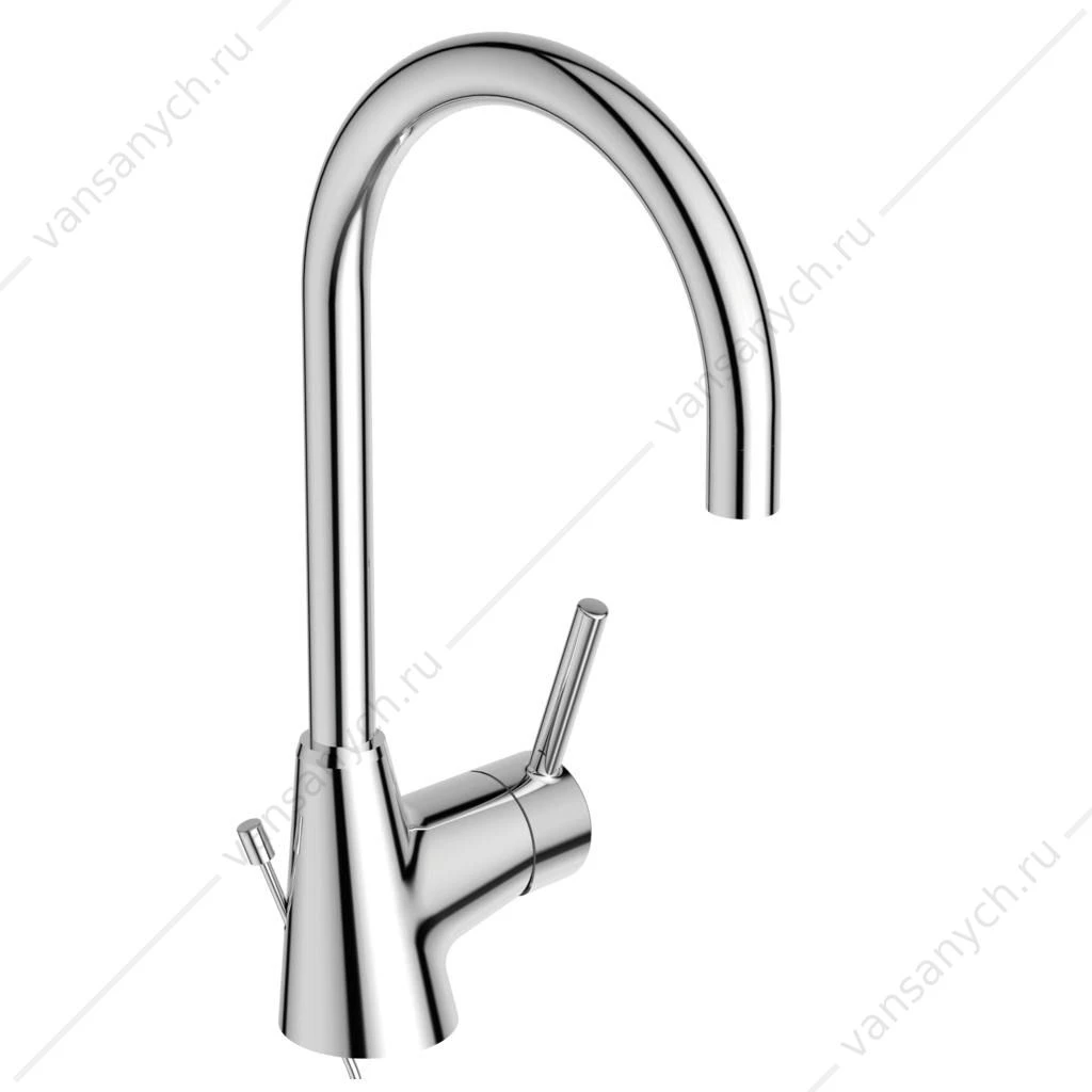 Смеситель для умывальника Ideal Standard CERALINE, с донным клапаном BC195AA