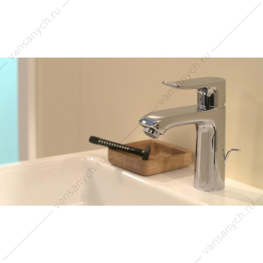 Смеситель для  раковины HANSGROHE Metris 110 мм со сливным гарнитуром 31080000