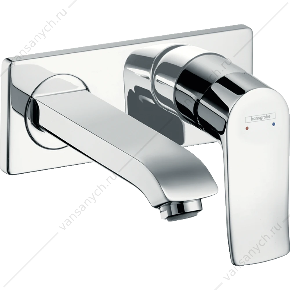 Смеситель встраиваемый для раковины HANSGROHE Metris 31085000, излив 165 мм