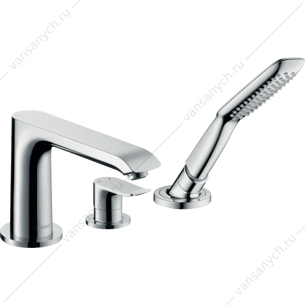 Смеситель на борт ванны HANSGROHE Metris  на 3 отверстия 31190000