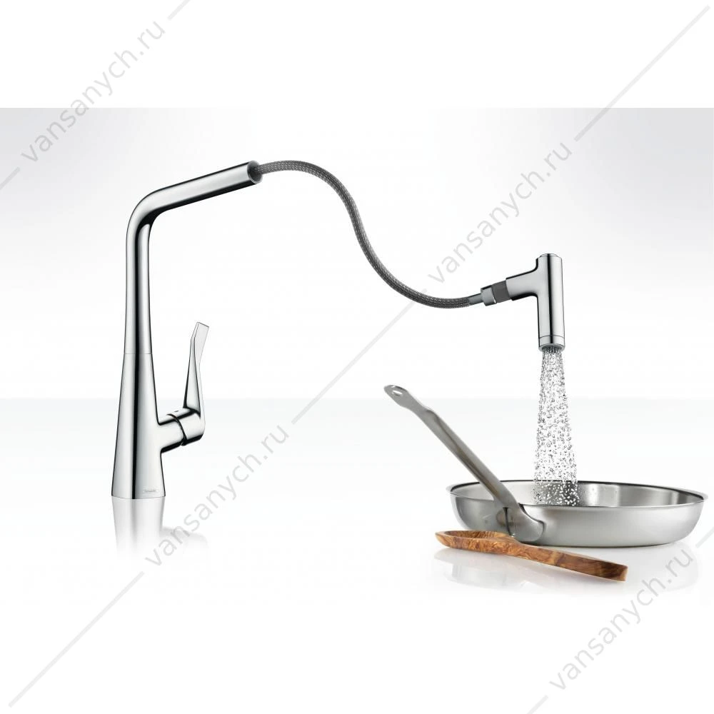 Смеситель для  кухни HANSGROHE Metris  с выдвижным изливом 14820000