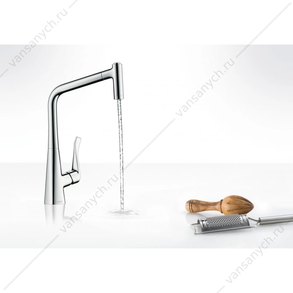 Смеситель для  кухни HANSGROHE Metris  с выдвижным изливом 14820000
