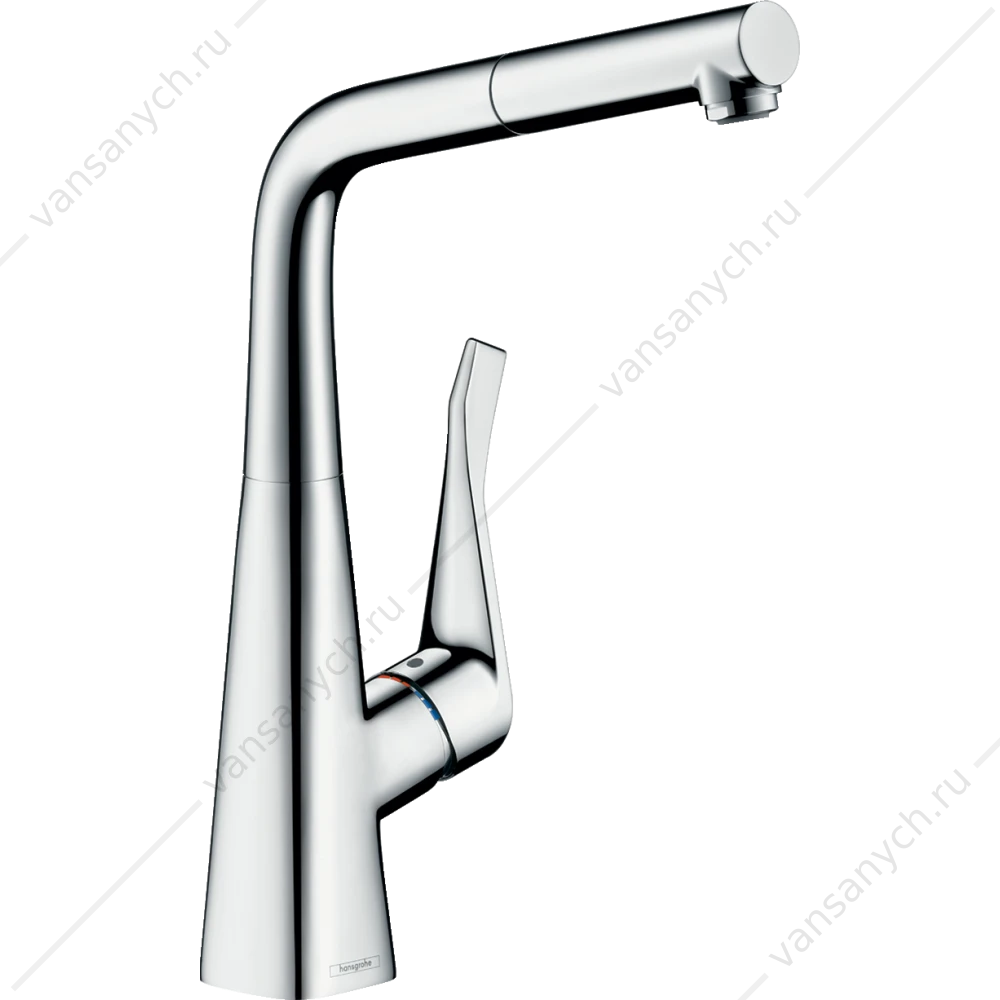 Смеситель для кухни HANSGROHE Metris с выдвижным изливом 14821000