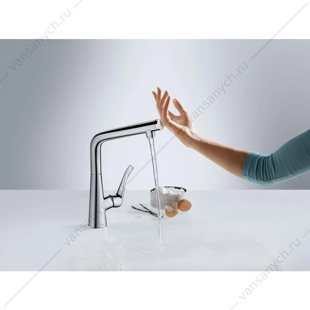 Смеситель для  кухни HANSGROHE Metris  с выдвижным изливом 14821000