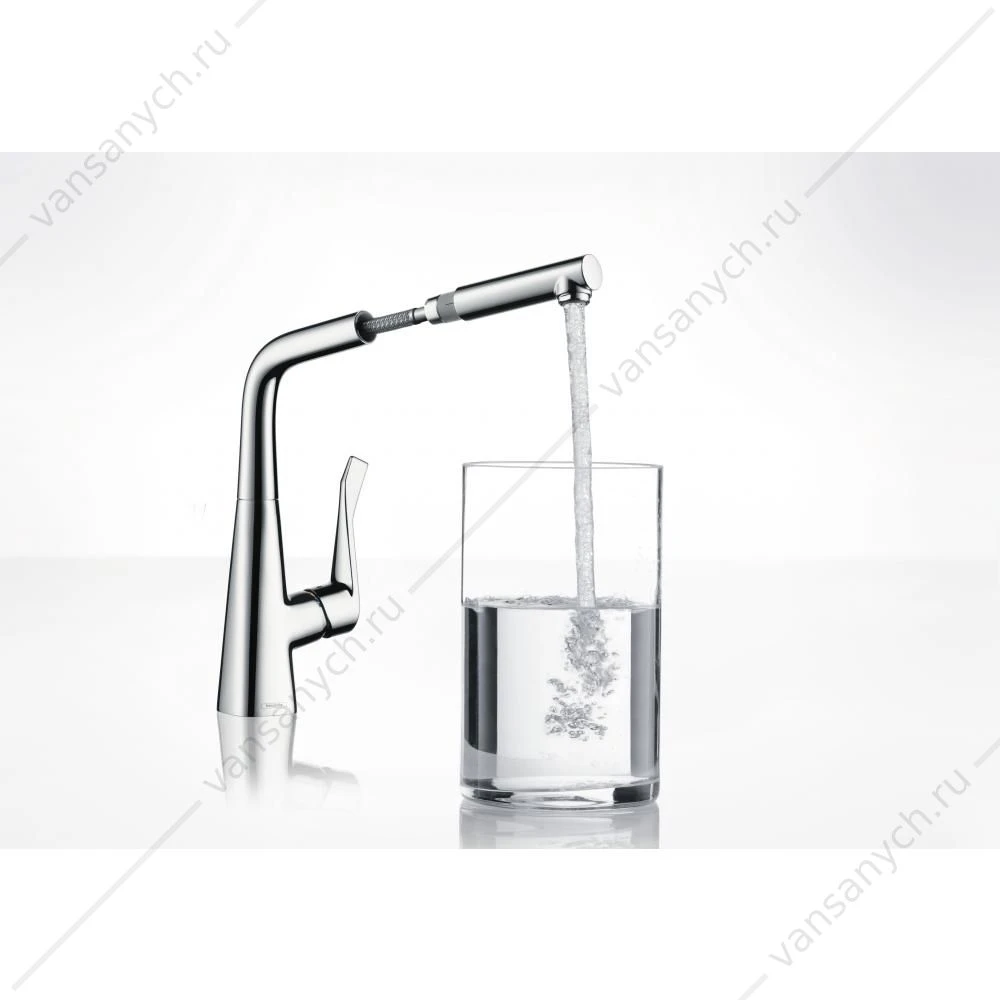 Смеситель для  кухни HANSGROHE Metris  с выдвижным изливом 14821800