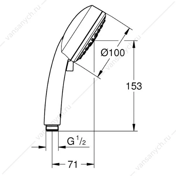 GROHE. Душ ручной Tempesta New Cosmopolitan 100 III, 27572002