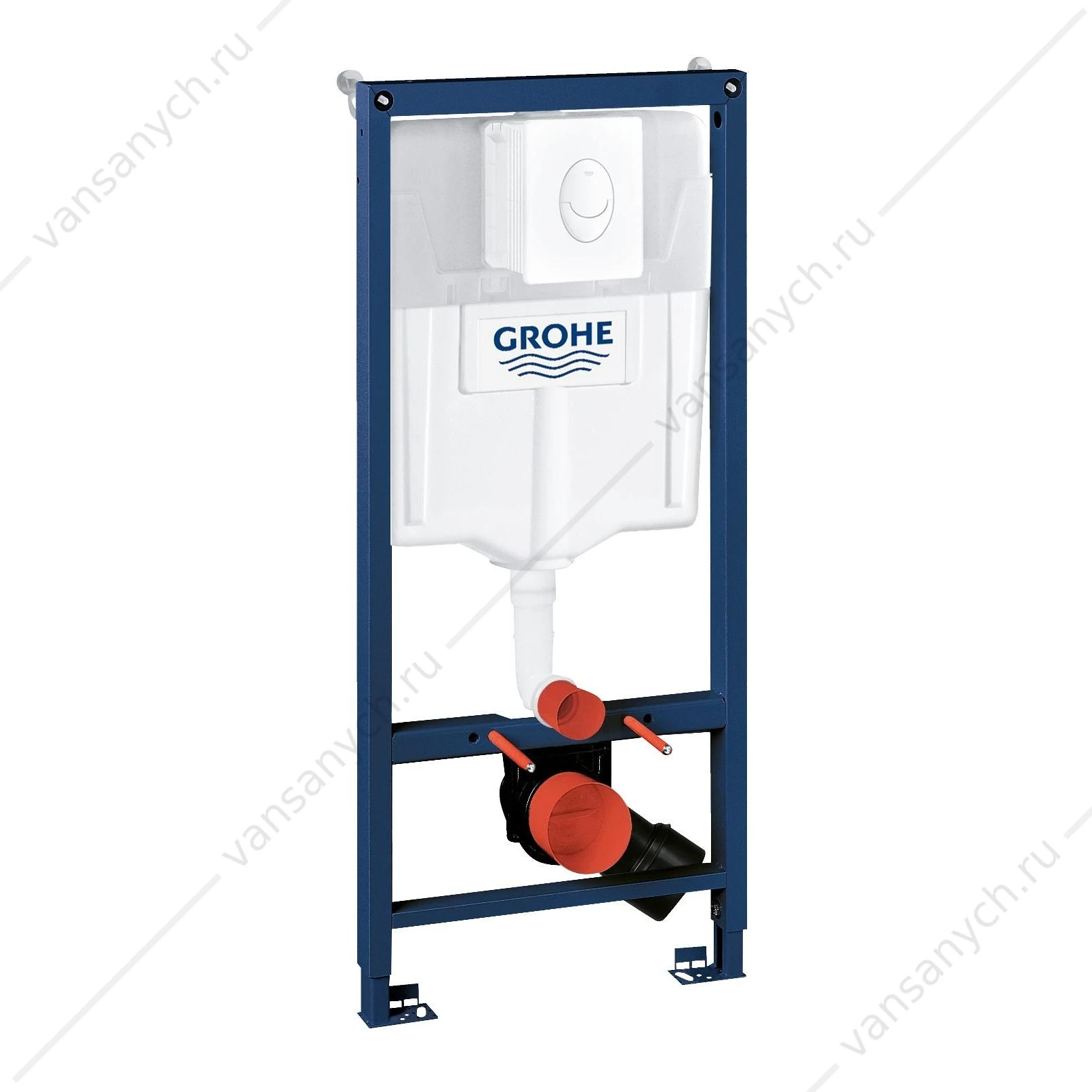 Инсталляция с кнопкой смыва Grohe Rapid SL Skate Air, кнопка альпин-белый, 38722001