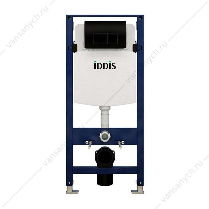 Инсталляция с кнопкой смыва IDDIS Optima Home, кнопка черная, OPH00MBi32K