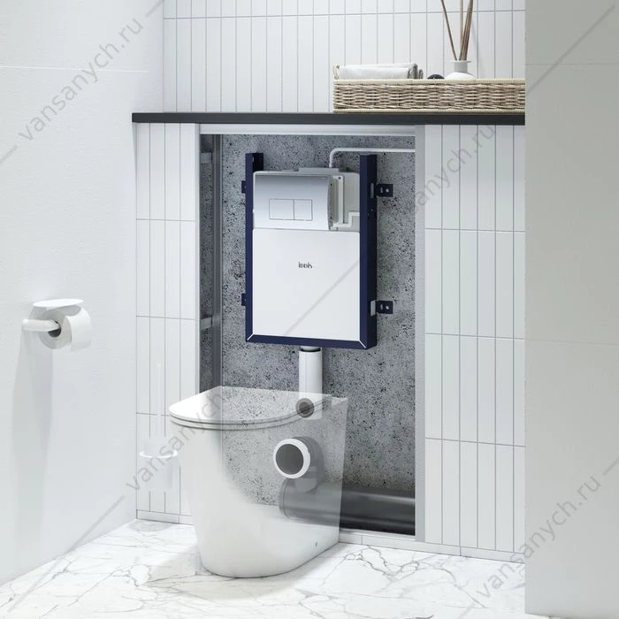 Бачок скрытого монтажа с кнопкой смыва хром, IDDIS Optima Home, OPH0GCCi32K