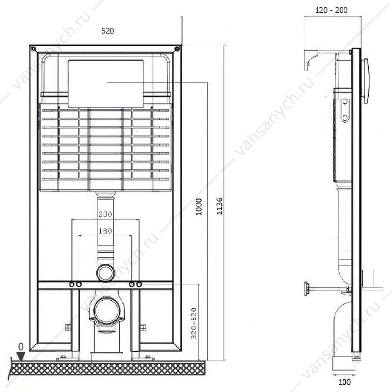 Инсталляция для унитаза Bettoserb Sava Fix Slim 40006456