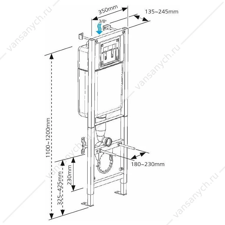 Инсталляция для унитаза Siamp BCM 536 Aqua+, 10011945