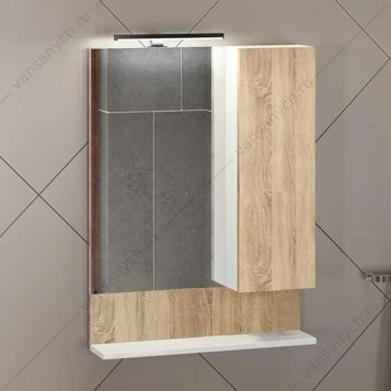 Зеркало-шкаф Рига-60 дуб сонома
