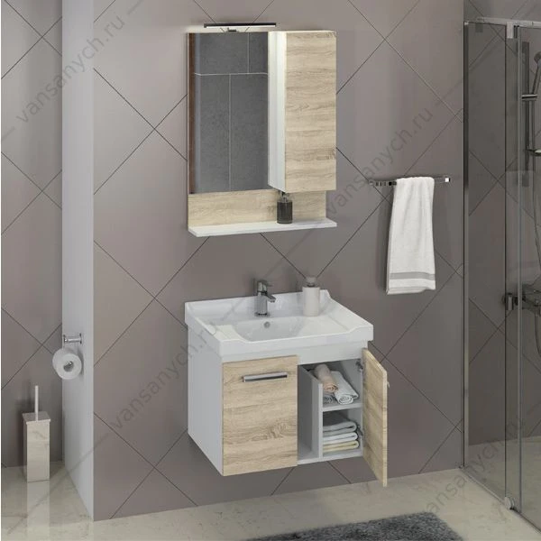 Зеркало-шкаф Рига-60 дуб сонома