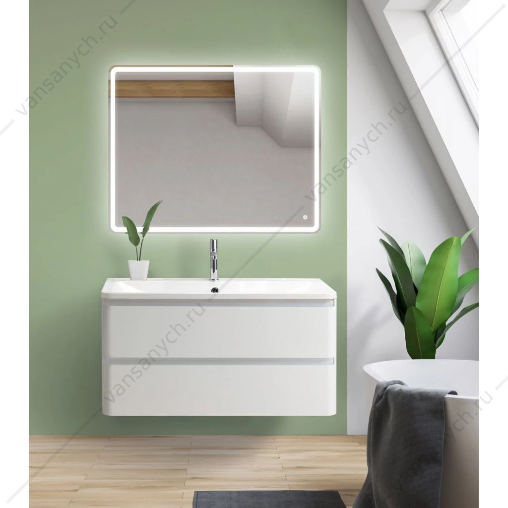 Тумба под раковину 80см BelBagno ALBANO, Bianco Lucido, ALBANO-800-2C-SO-BL