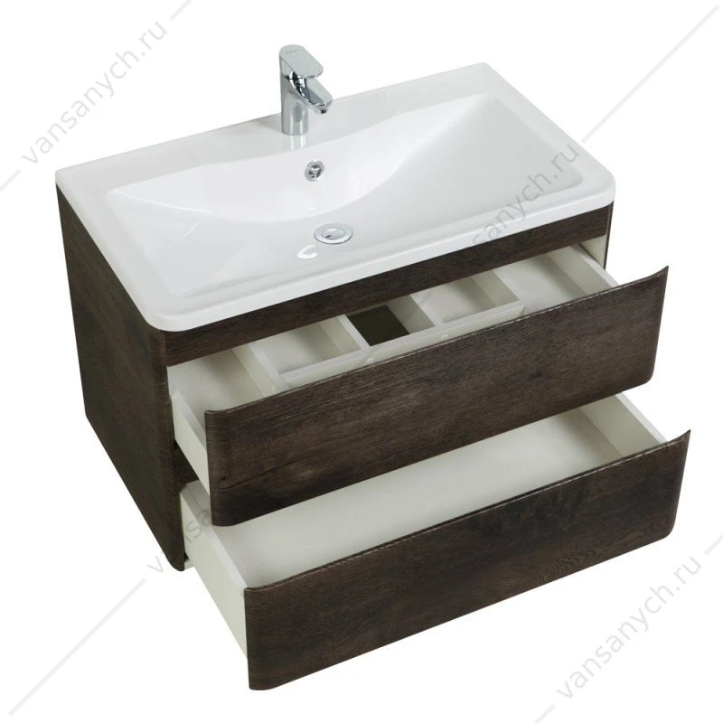 Раковина из литьевого мрамора 80см BelBagno, белый, BB800/455-LV-MR-ALR