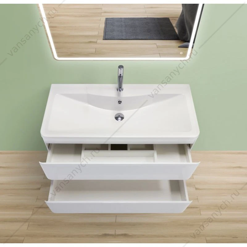 Тумба под раковину 90см BelBagno ALBANO, Bianco Lucido, ALBANO-900-2C-SO-BL