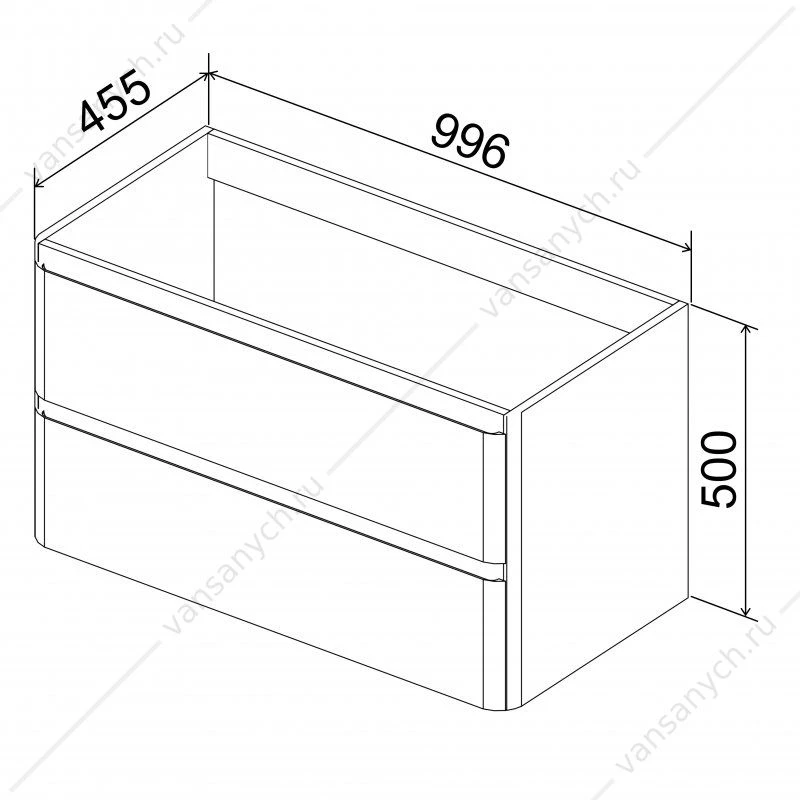 Тумба под раковину 100см BelBagno ALBANO, Bianco Lucido, ALBANO-1000-2C-SO-BL