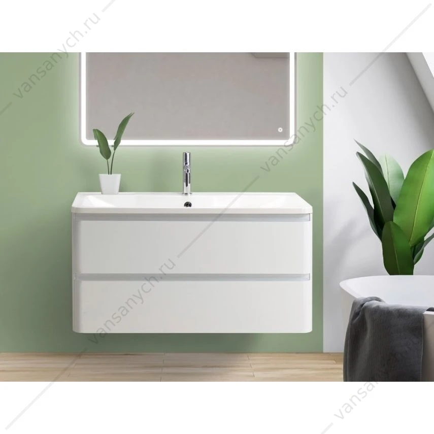 Тумба под раковину 100см BelBagno ALBANO, Bianco Lucido, ALBANO-1000-2C-SO-BL