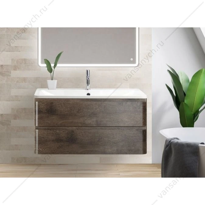 Тумба под раковину 100см BelBagno ALBANO, Rovere Nature Grigio, ALBANO-1000-2C-SO-RNG