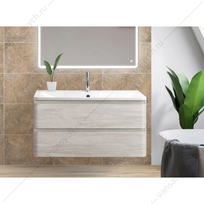 Тумба под раковину 100см BelBagno ALBANO, Rovere Vintage Bianco, ALBANO-1000-2C-SO-RVB