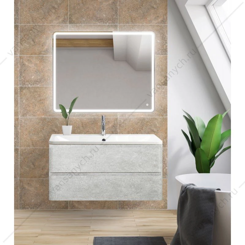 Тумба под раковину 100см BelBagno ALBANO, Cemento Verona Grigio, ALBANO-1000-2C-SO-CVG