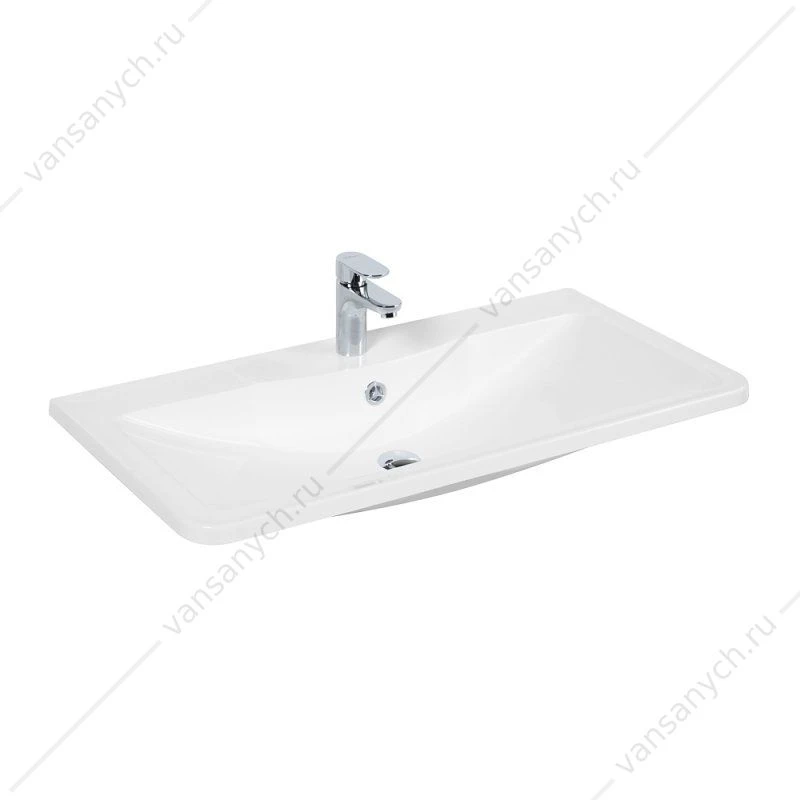 Раковина из литьевого мрамора 100см BelBagno, белый, BB1000/455-LV-MR-ALR