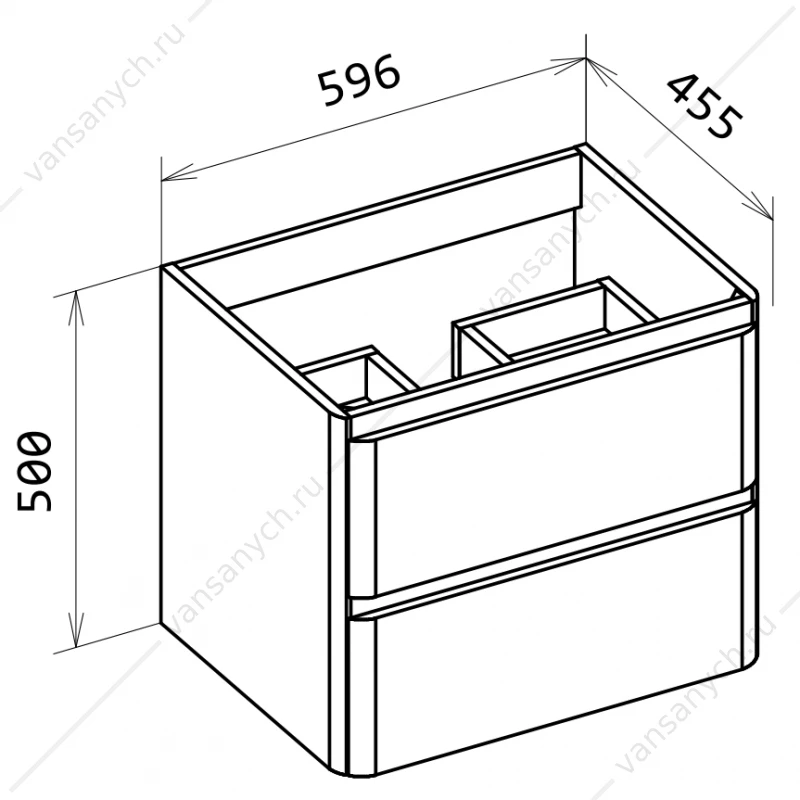 Тумба под раковину 60см BelBagno ALBANO, Pino Scania, ALBANO-600-2C-SO-PS