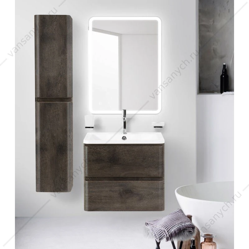 Тумба под раковину 60см BelBagno ALBANO, Rovere Nature Grigio, ALBANO-600-2C-SO-RNG